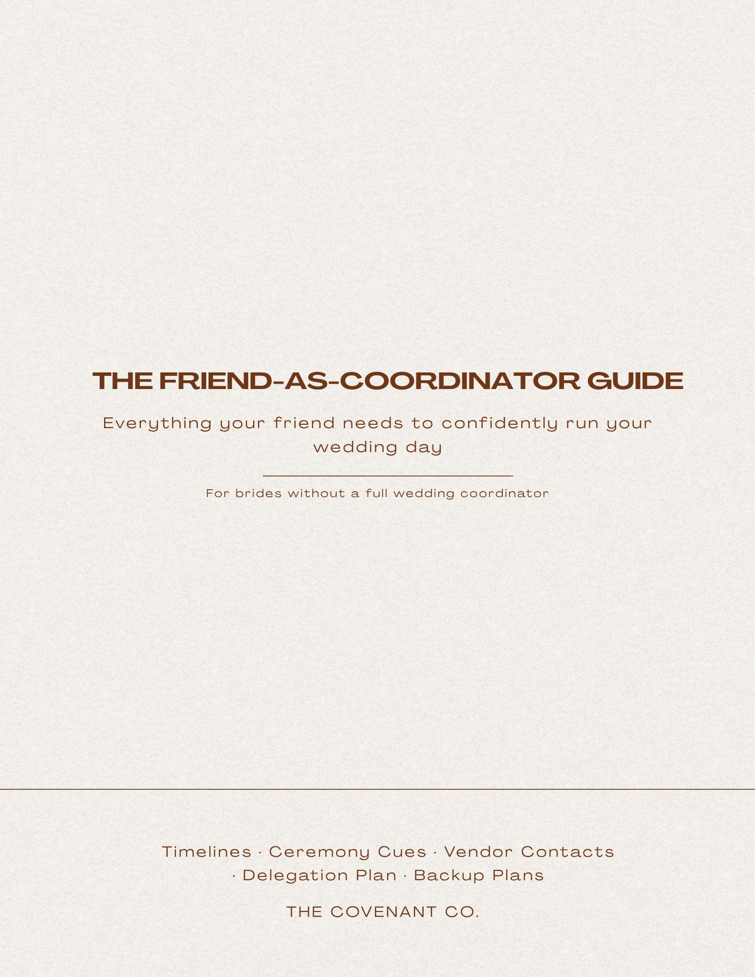 The Friend-As-Coordinator Guide cover with text.